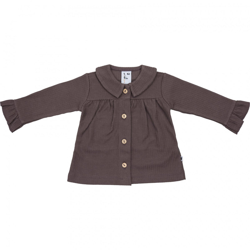 Meisjes Cardigan Collar Rib van Klein Baby in de kleur Purple in maat 74.