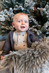 Jongens Blouse Rib van Klein Baby in de kleur Grey in maat 74.
