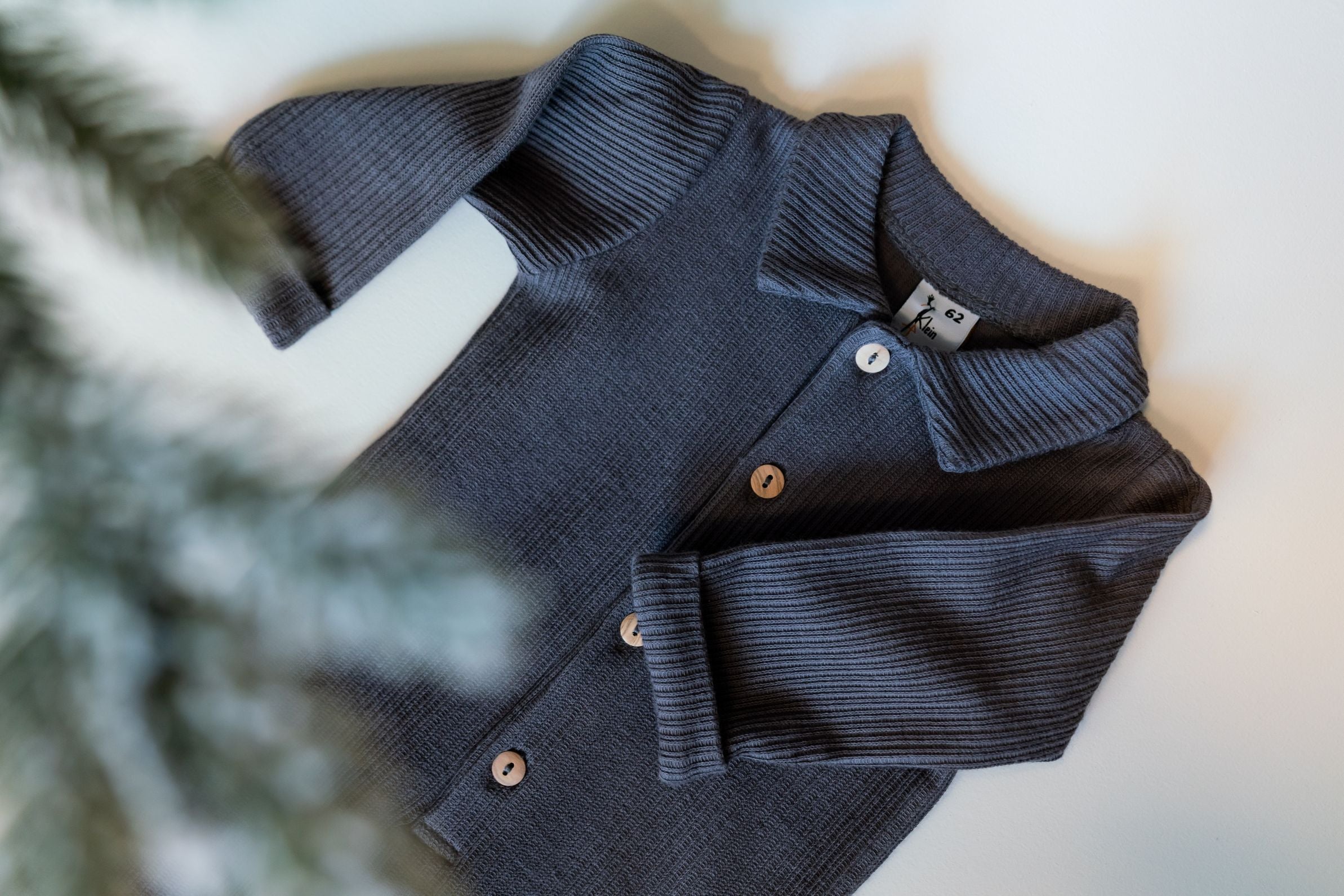 Jongens Polo Jumpsuit Rib van Klein Baby in de kleur Grey in maat 68.