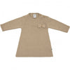 Meisjes Knitted Dress Ruffle van Klein Baby in de kleur Filipe Beige in maat 74.
