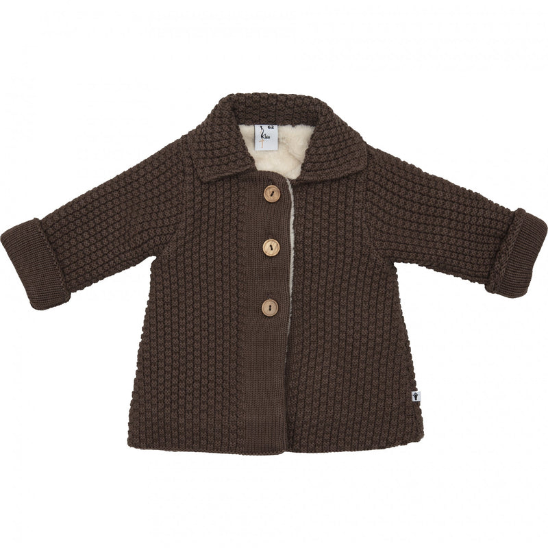Meisjes Knitted Jacket A-Line van Klein Baby in de kleur Purple in maat 74.