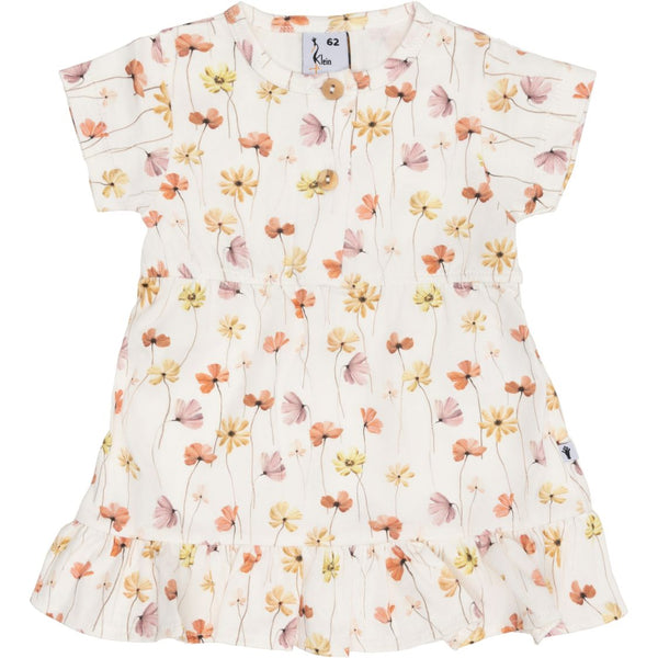 Meisjes Dress Shortsleeve van Klein Baby in de kleur AOP Flowers SS26 in maat 74.