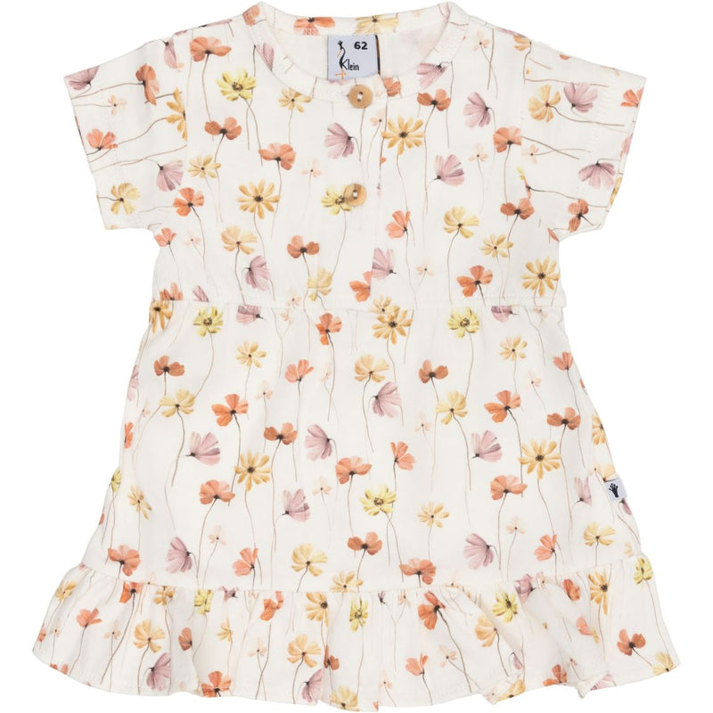 Meisjes Dress Shortsleeve van Klein Baby in de kleur AOP Flowers SS26 in maat 74.