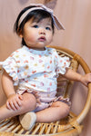 Meisjes Short Ruffle Waffle van Klein Baby in de kleur Pink in maat 74.