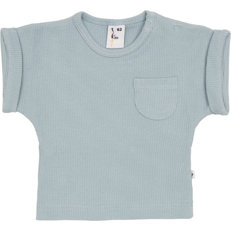 Jongens T-shirt Oversized Waffle van Klein Baby in de kleur Blue SS26 in maat 74.