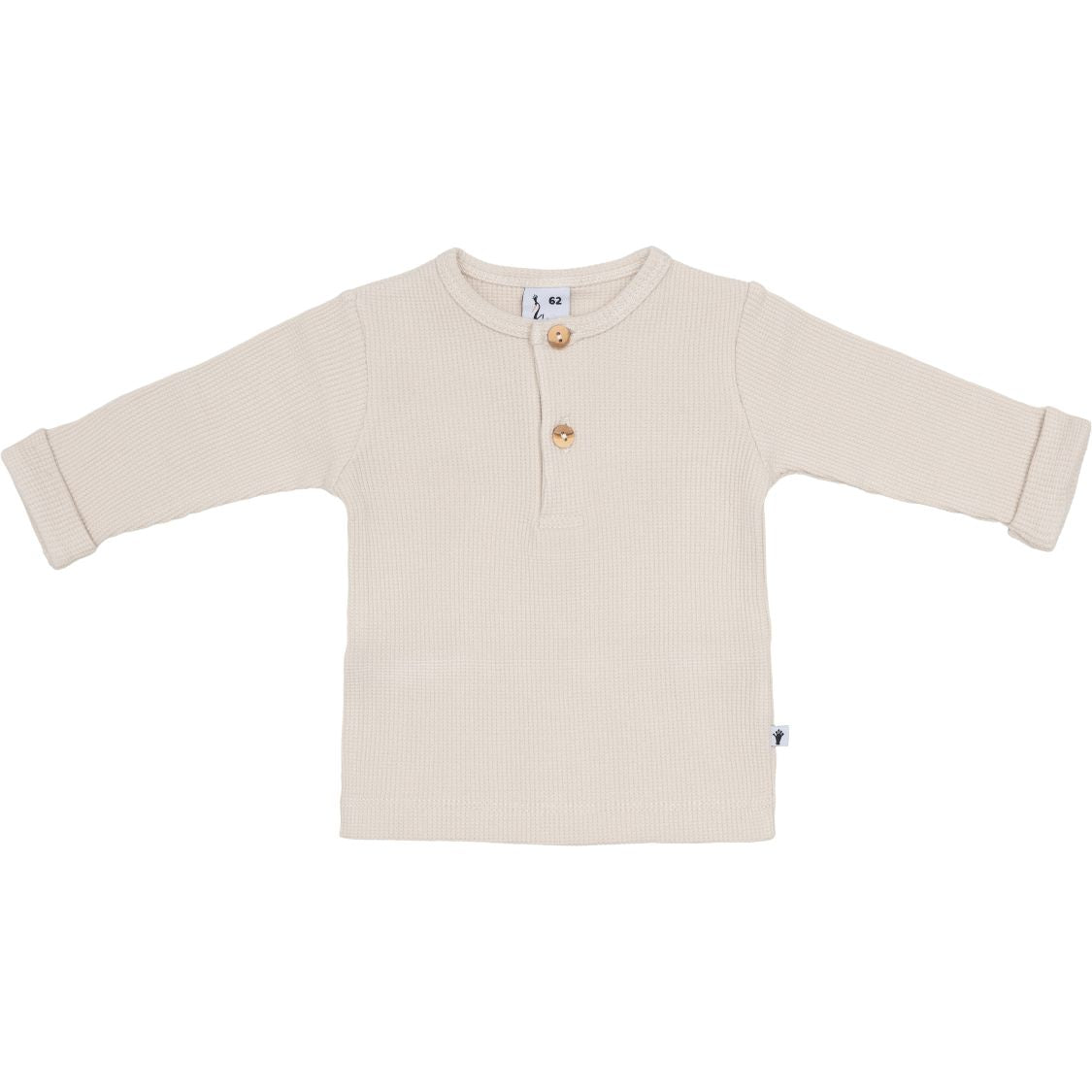 Jongens Longsleeve Waffle van Klein Baby in de kleur Beige/Sand in maat 74.