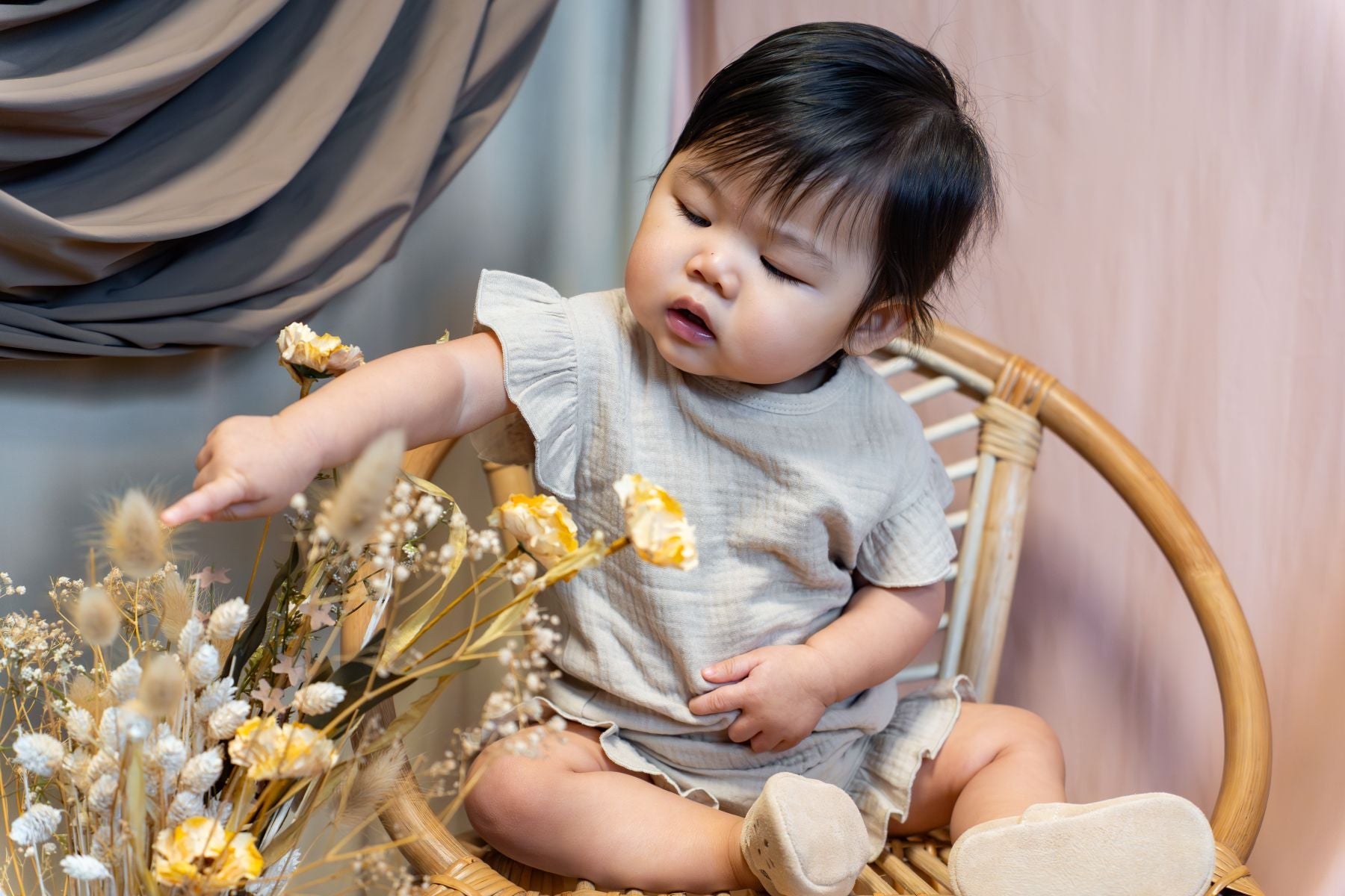 Meisjes T-shirt Ruffle Mousseline van Klein Baby in de kleur Pepper in maat 74.