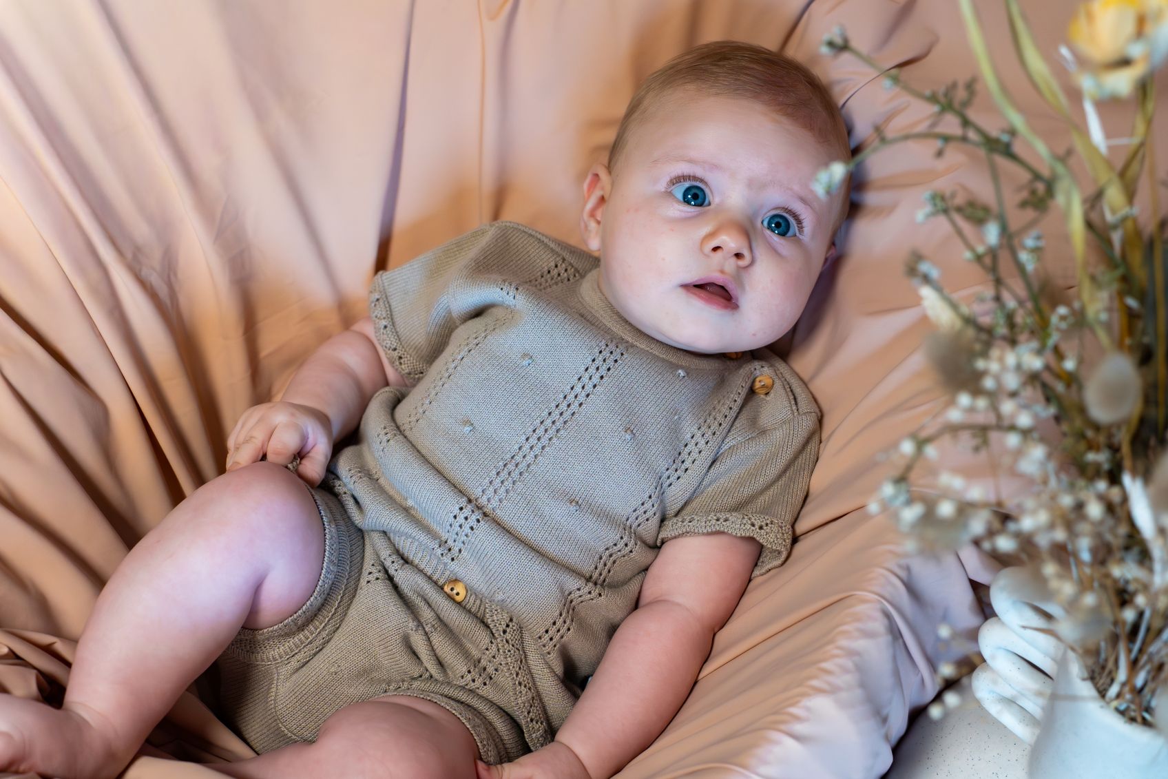 Meisjes Short Dots Knit van Klein Baby in de kleur Pepper in maat 74.