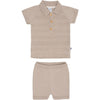 Jongens Top & Short Knit van  in de kleur Pepper in maat 74.
