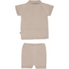 Jongens Top & Short Knit van  in de kleur Pepper in maat 74.