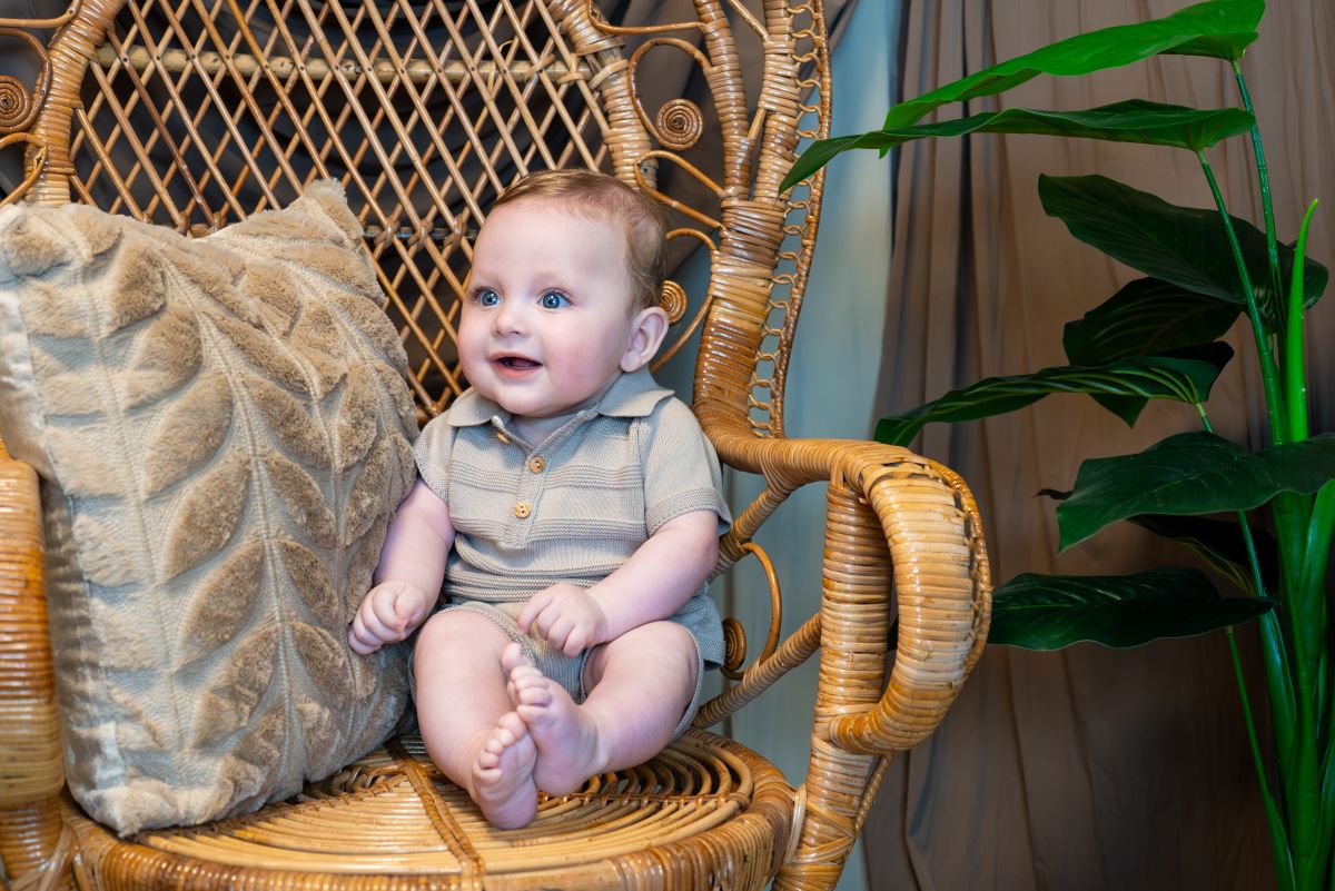 Jongens Top & Short Knit van  in de kleur Pepper in maat 74.