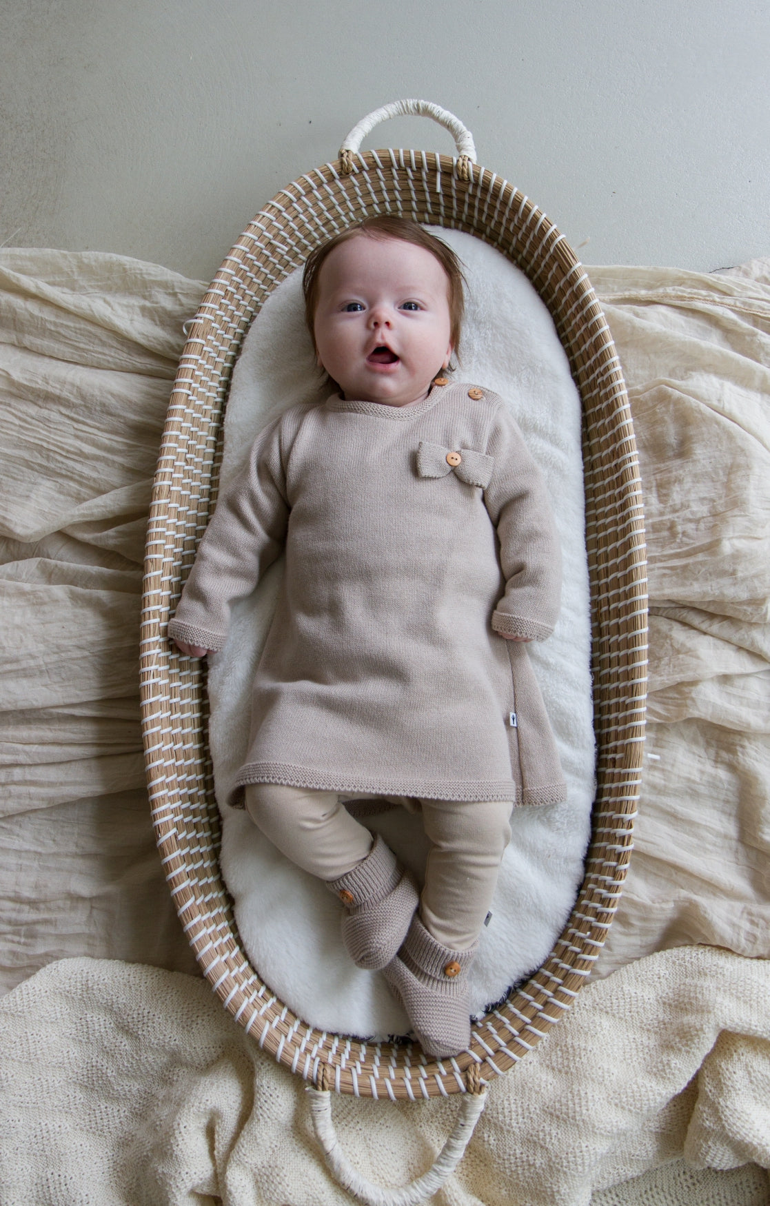 Meisjes Dress Knit van Klein Baby in de kleur Pepper in maat 68.