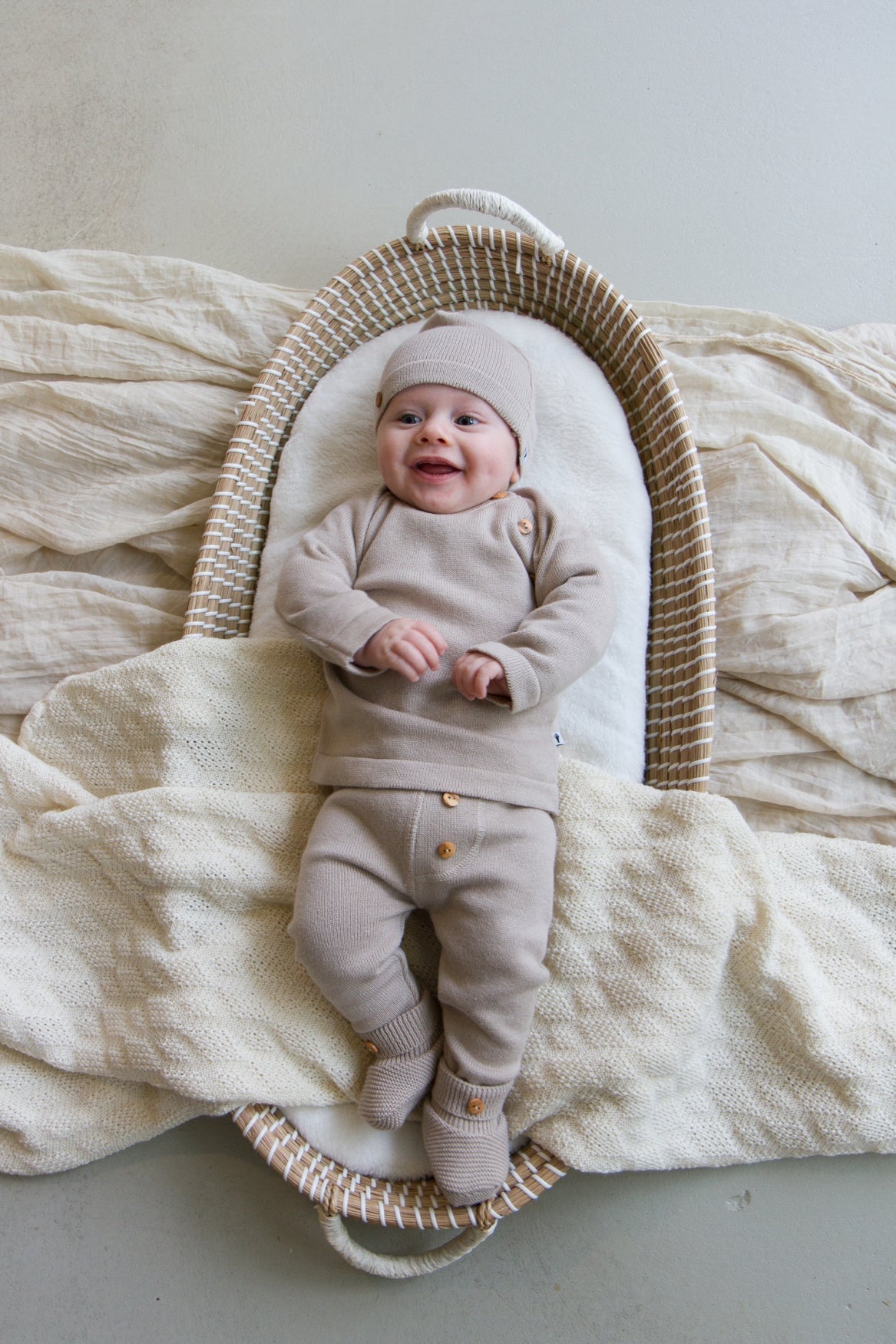 Unisexs Trouser Knit van Klein Baby in de kleur Pepper in maat 68.