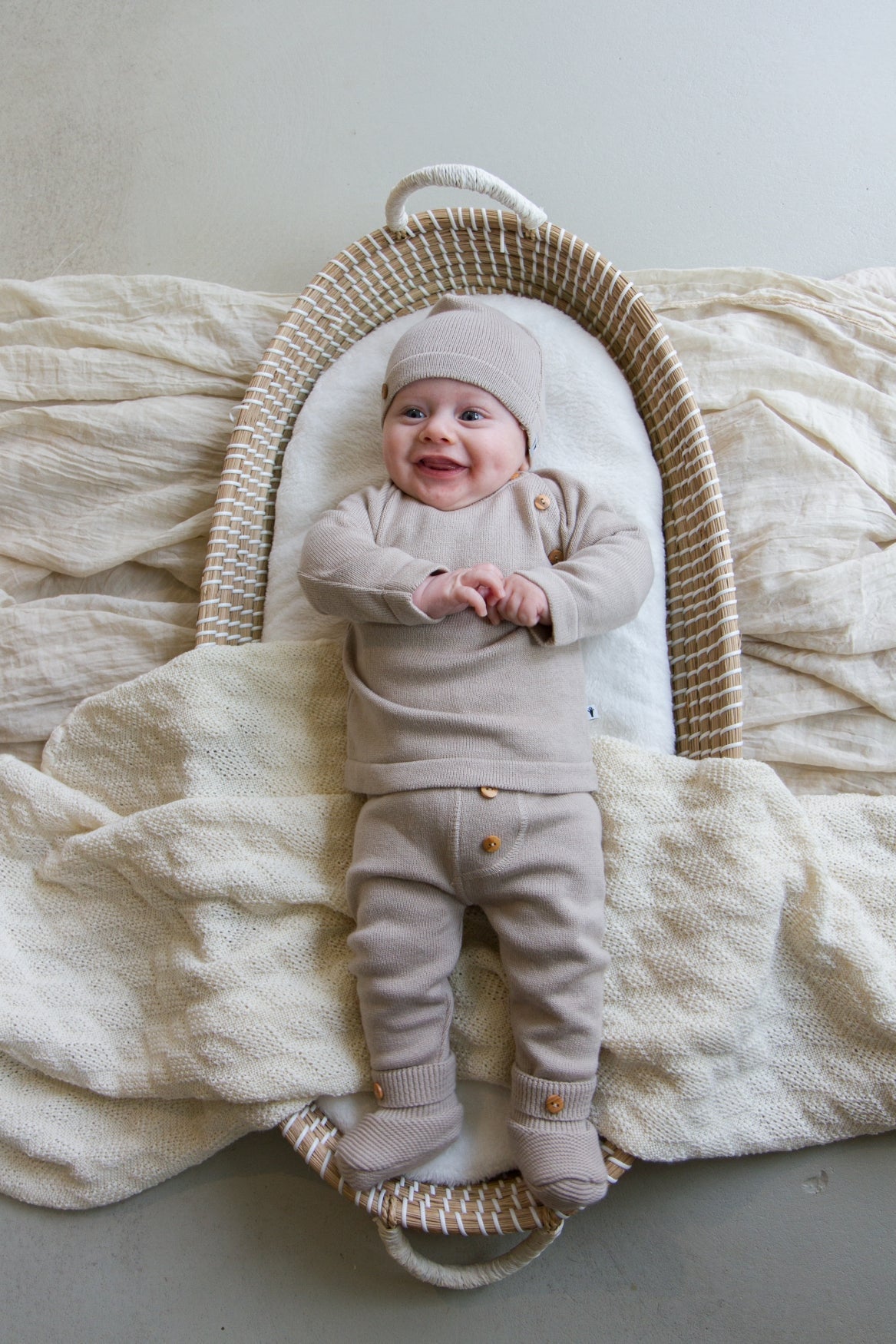 Unisexs Trouser Knit van Klein Baby in de kleur Pepper in maat 68.