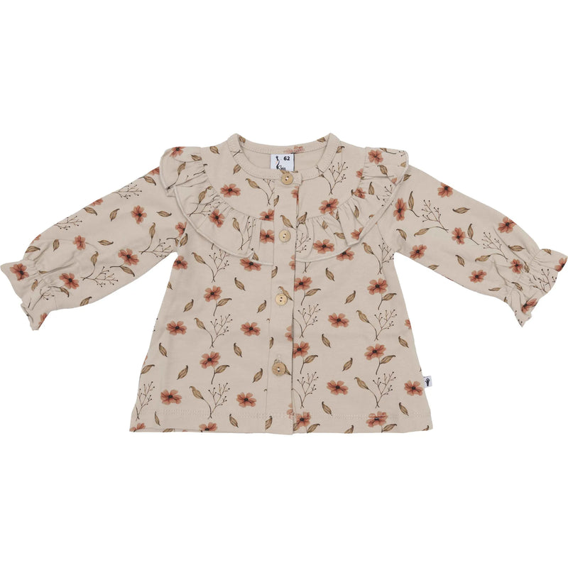 Meisjes Cardigan Ruffle van Klein Baby in de kleur AOP Flowers in maat 74.