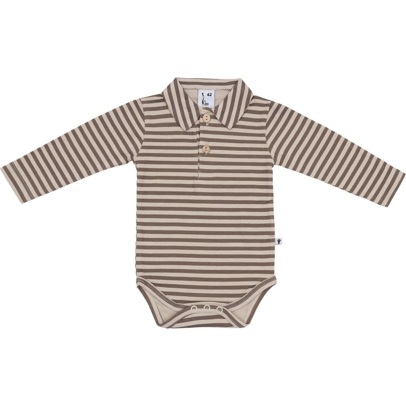 Jongens Polobody Longsleeve van Klein Baby in de kleur Stripes in maat 74.