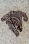 Meisjes Sweater Ruffle van Klein Baby in de kleur Brown in maat 74.