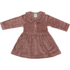 Meisjes Polo Dress Rib van Klein Baby in de kleur Reddish Brown in maat 74.