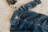 Jongens Polo Jumpsuit Rib van Klein Baby in de kleur Blue-Grey in maat 68.