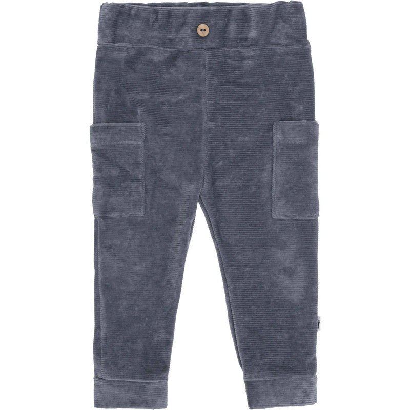 Jongens Trouser Pockets Rib van Klein Baby in de kleur Blue-Grey in maat 74.