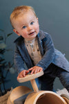 Jongens Trouser Pockets Rib van Klein Baby in de kleur Blue-Grey in maat 74.
