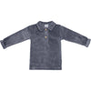 Jongens Polo Shirt Rib van Klein Baby in de kleur Blue-Grey in maat 74.