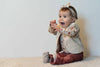 Meisjes Trouser Flaired van Klein Baby in de kleur Reddish Brown in maat 74.