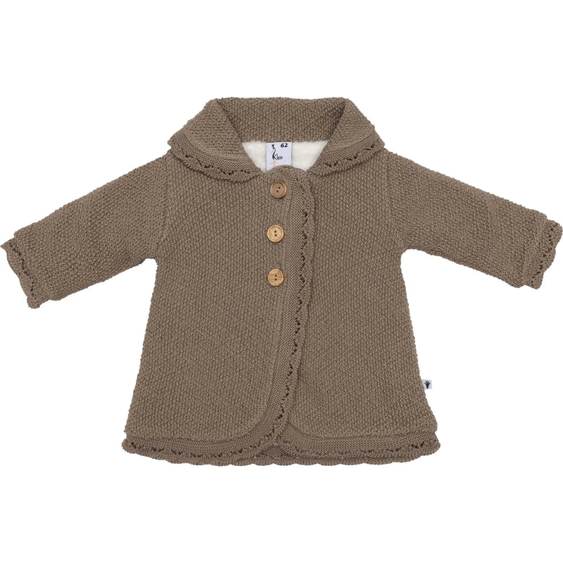 Meisjes Jacket Knitted A-Line van Klein Baby in de kleur Brown in maat 74.