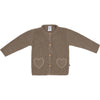 Meisjes Cardigan Hearts van Klein Baby in de kleur Brown in maat 74.