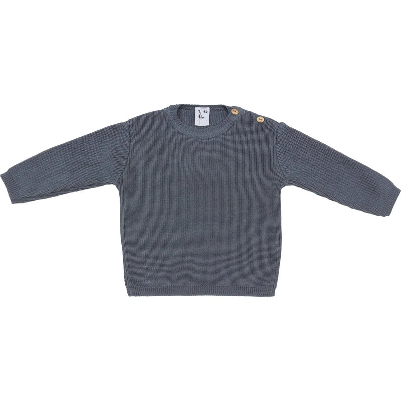 Jongens Sweater Knitted van Klein Baby in de kleur Blue-Grey in maat 74.