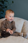 Jongens Sweater Knitted van Klein Baby in de kleur Brown in maat 74.