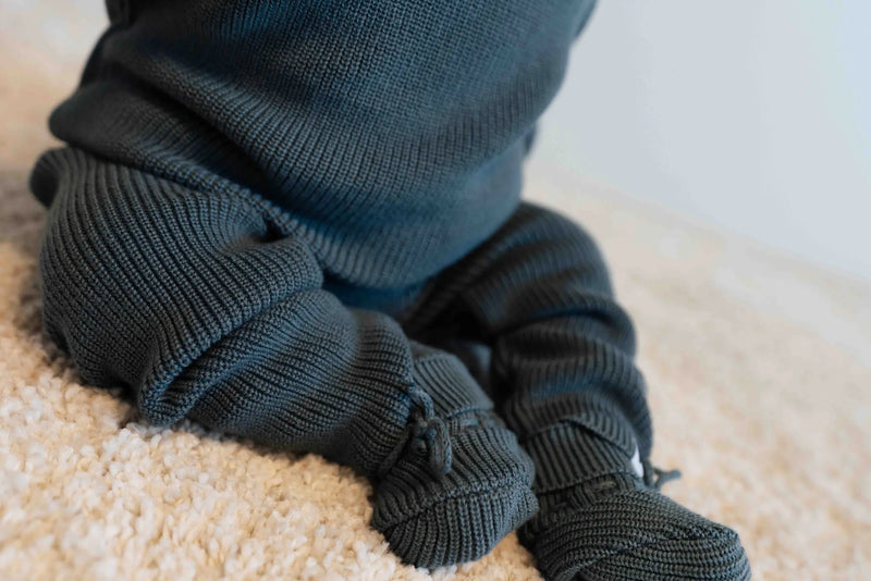 Jongens Booties van Klein Baby in de kleur Blue-Grey in maat One size.