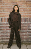 Meisjes Blazer KENDAL PINSTRIPE van Aaiko Girls in de kleur FUDGE in maat 176.