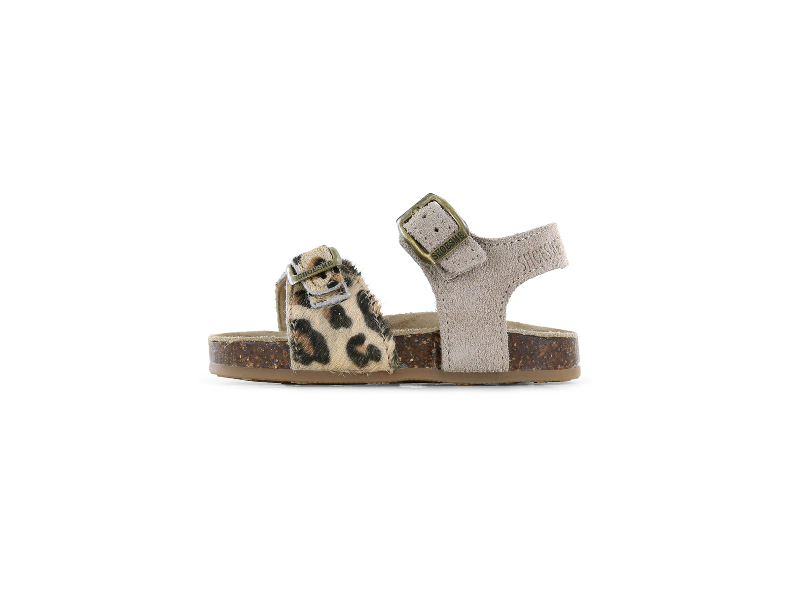 Shoesme Sandalen Taupe met panterprint
