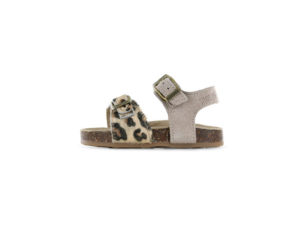 Shoesme Sandalen Taupe met panterprint