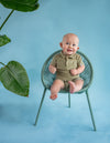 Jongens Polo Terry van Klein Baby in de kleur Twill Green in maat 86.