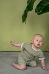 Jongens Short Waffle van Klein Baby in de kleur Twill Green in maat 86.