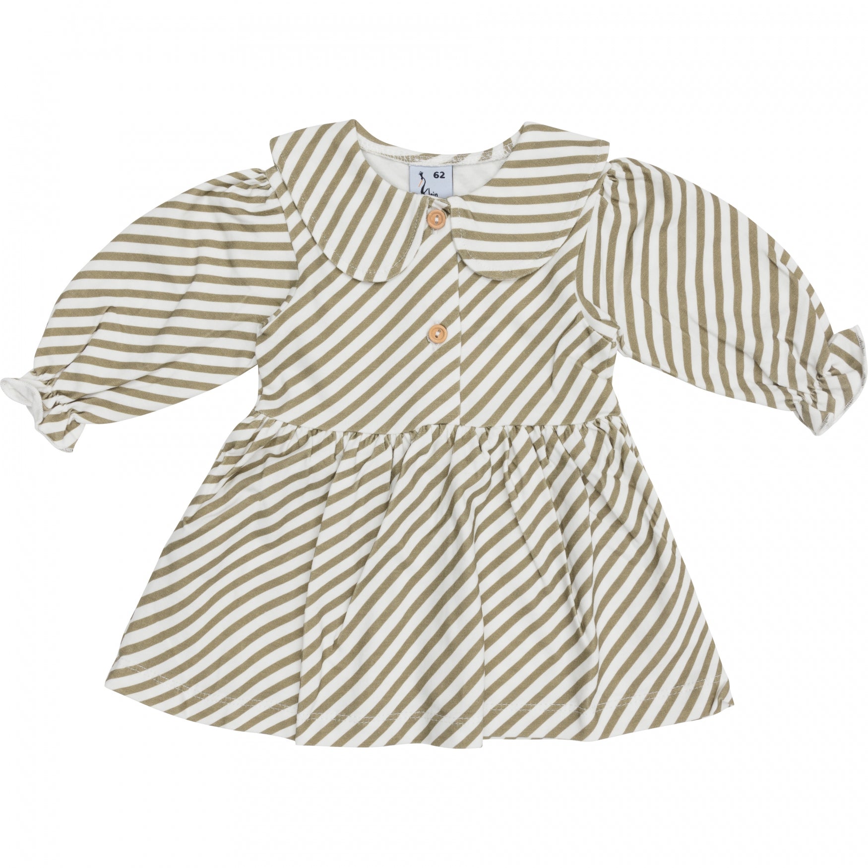 Jongens Dress Polo Longsleeve van Klein Baby in de kleur Stripe Off White/Twill in maat 86.