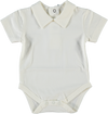 Jongens Polobody Shortsleeve van Klein Baby in de kleur Off White in maat 74.