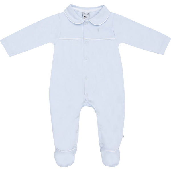 Jongens Babygrow with feet van Klein Baby in de kleur Baby Blue in maat 62.