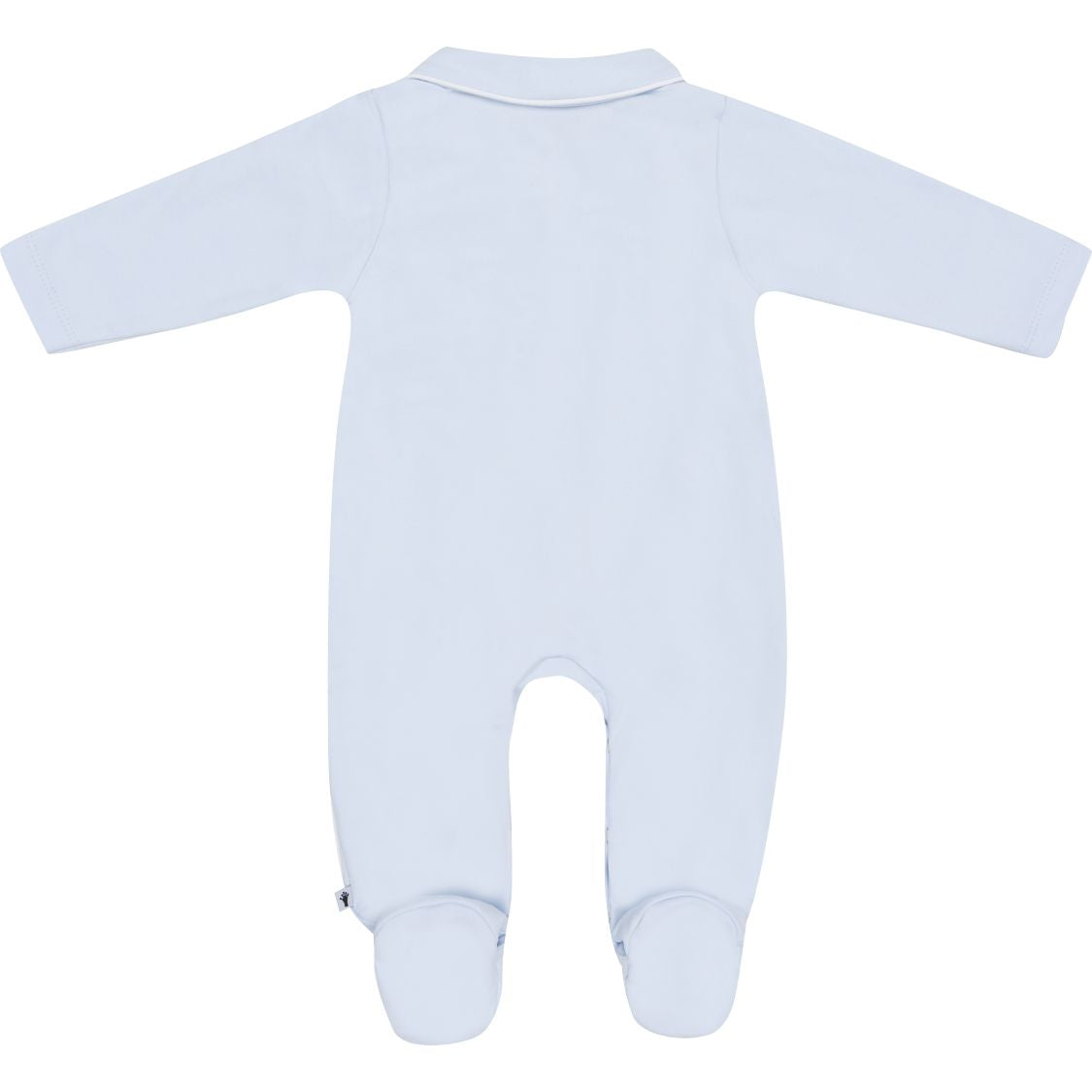 Jongens Babygrow with feet van Klein Baby in de kleur Baby Blue in maat 62.