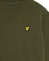 Jongens Cotton Crew Neck Jumper van Lyle & Scott in de kleur X848 Deep Depths in maat 170-176.