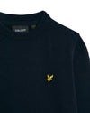 Jongens Cotton Crew Neck Jumper van Lyle & Scott in de kleur Z271 Dark Navy in maat 170-176.