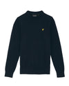 Jongens Cotton Crew Neck Jumper van Lyle & Scott in de kleur Z271 Dark Navy in maat 170-176.