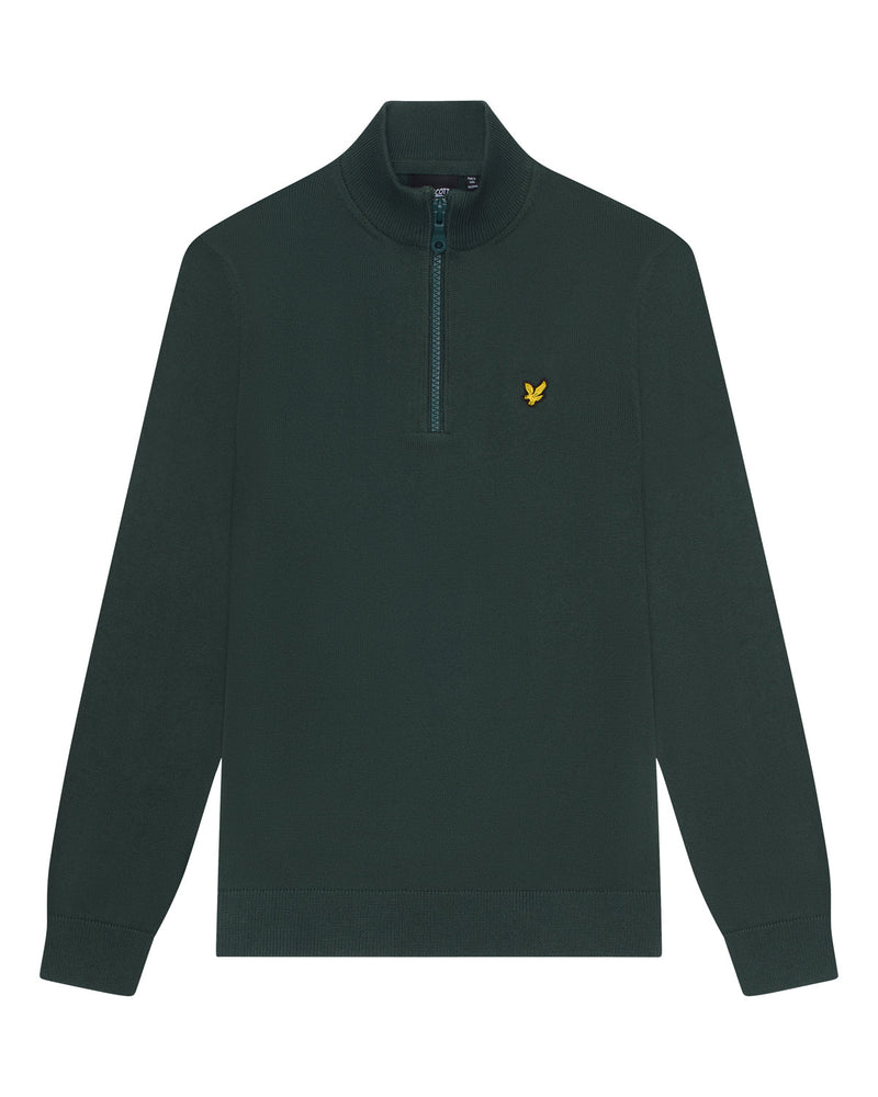Jongens 1/4 Zip Jumper van Lyle & Scott in de kleur Argyle Teal in maat 170-176.