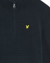 Jongens 1/4 Zip Jumper van Lyle & Scott in de kleur Z271 Dark Navy in maat 170-176.