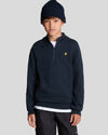 Jongens 1/4 Zip Jumper van Lyle & Scott in de kleur Z271 Dark Navy in maat 170-176.
