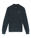 Jongens 1/4 Zip Jumper van Lyle & Scott in de kleur Z271 Dark Navy in maat 170-176.