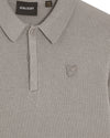 Jongens LS Knitted Polo Shirt van Lyle & Scott in de kleur X852 Sharkskin in maat 170-176.