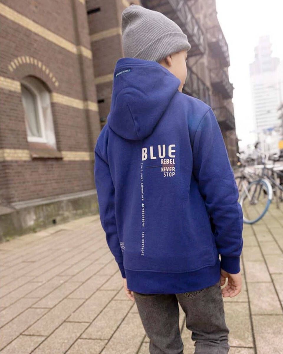 Blue Rebel Sweater Hood Logo Kjeld